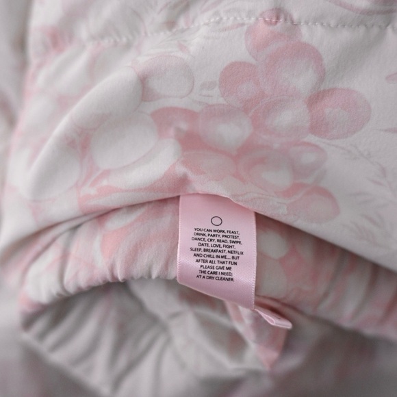 Selkie The Castle Pink Floral Marshmallow Puffer Womens Large Jacket- FreePeople - Picture 16 of 16